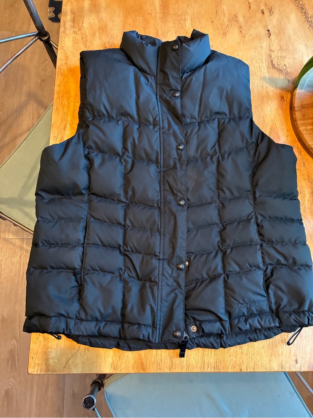 LL. Bean- Black Quilted Puffer Vest XL